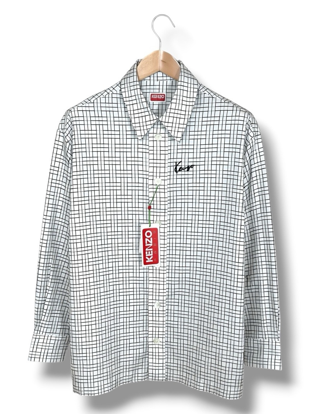 NWT KENZO Paris Oversized Jacquard Cotton Weave Overshirt S